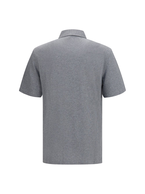 Brunello Cucinelli Cotton jersey Polo with shirt collar - Grey Medium