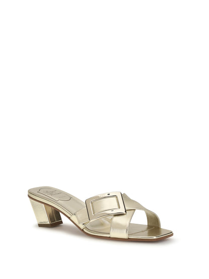 ROGER VIVIER Laminated leather Mules Sandals