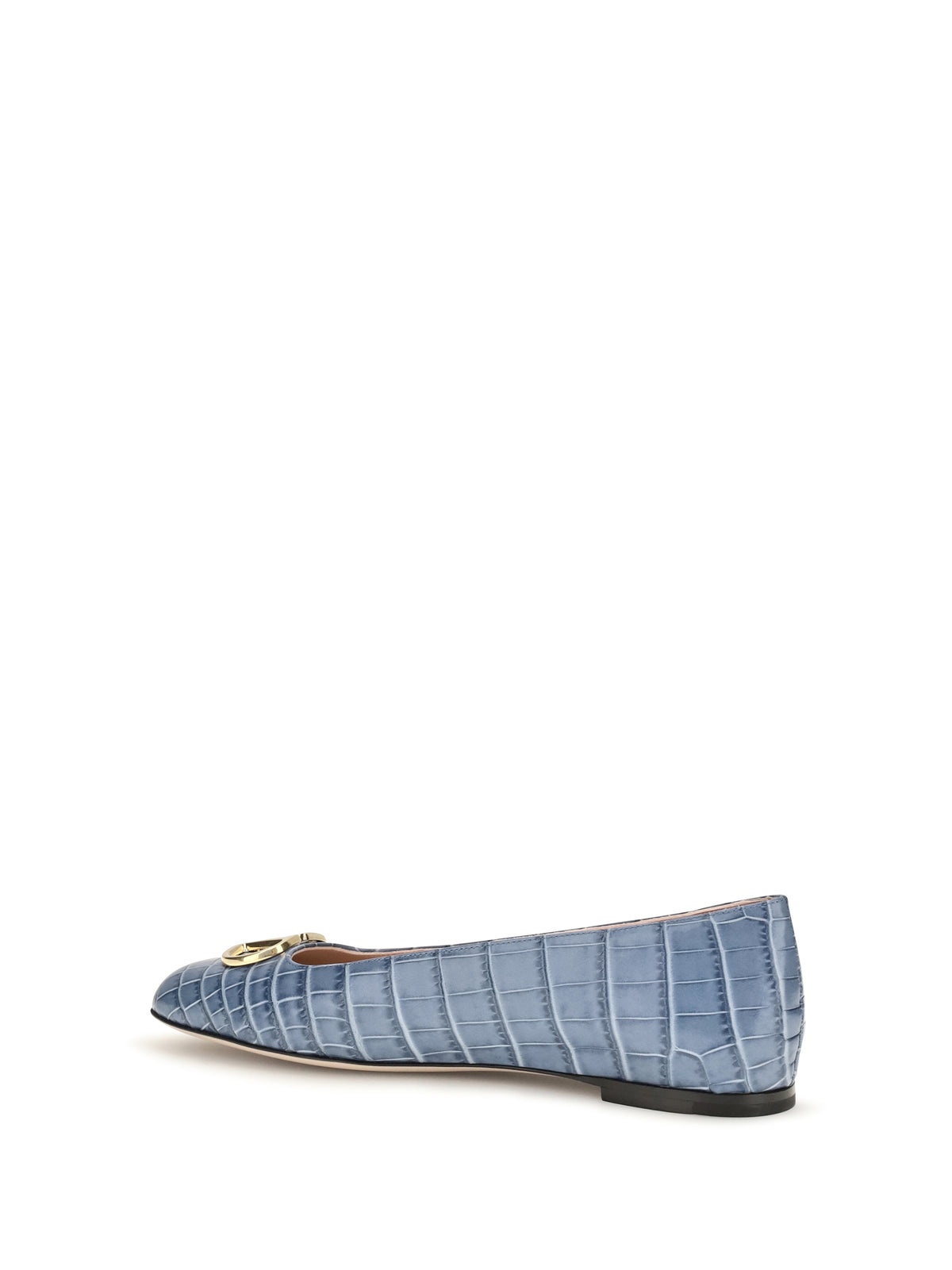Valentino Garavani VLogo Signature croc-effect Ballerinas - Blue Nebula