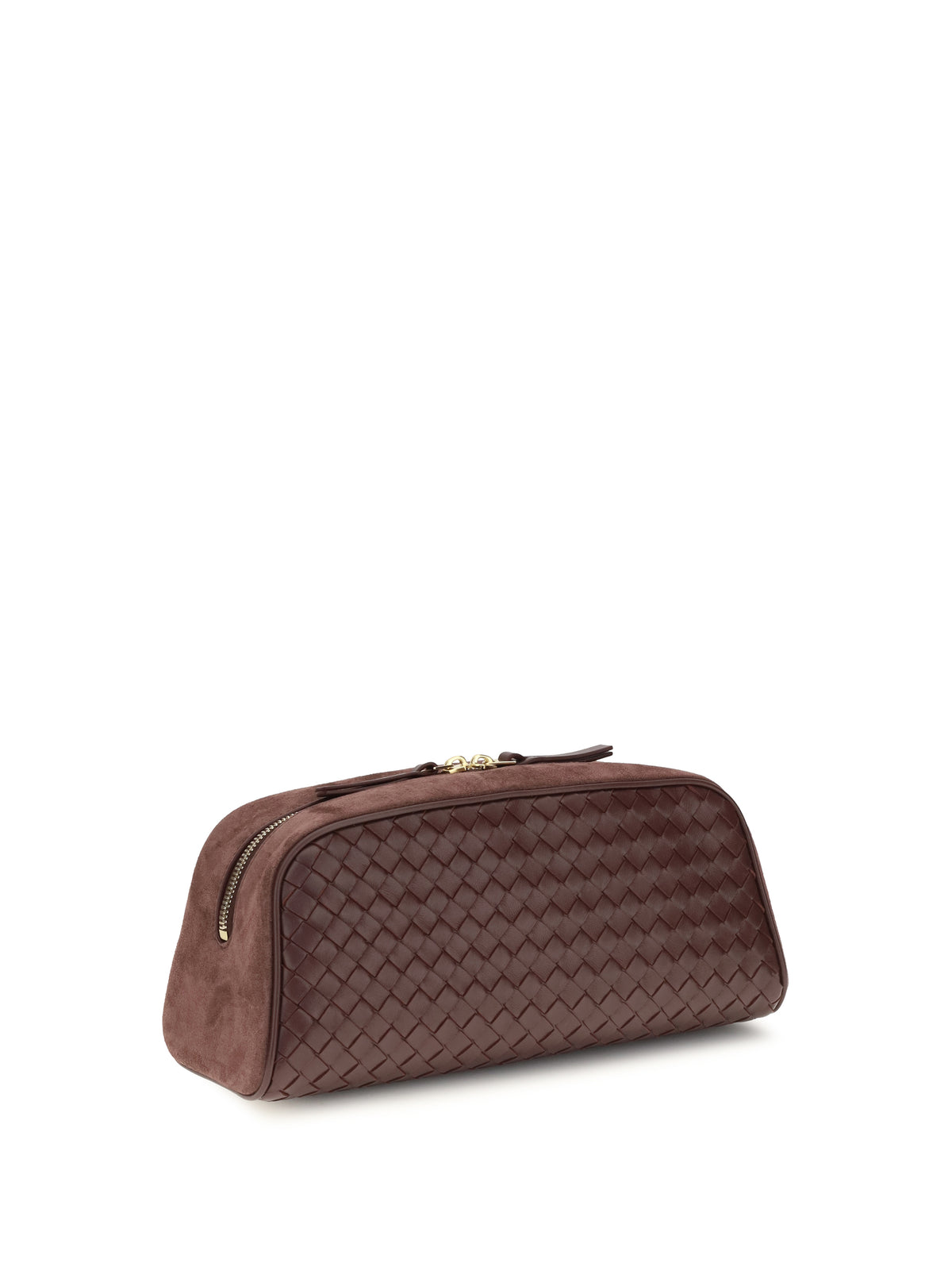 Bottega Veneta Large Nodo Pouch - Deep Mahogany-Gold
