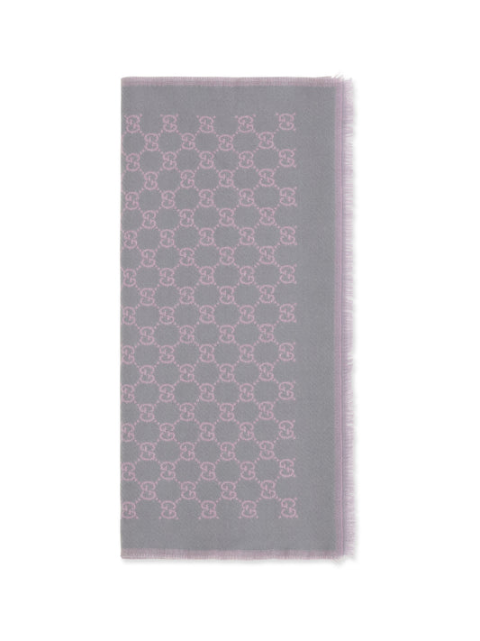 Gucci Miss Stenny GG Monogram wool Scarf - Flannel/Pink