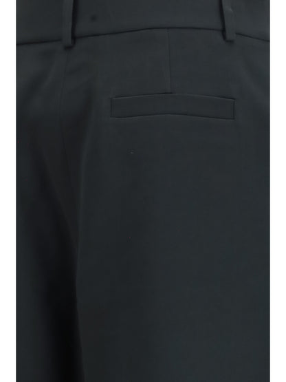 Giorgio Armani High-waisted wide-leg tailored Pants - Swamp