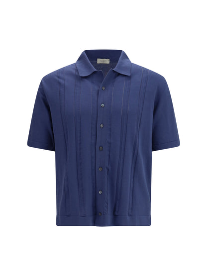 Piacenza Cashmere Cotton Polo - Blue Indaco