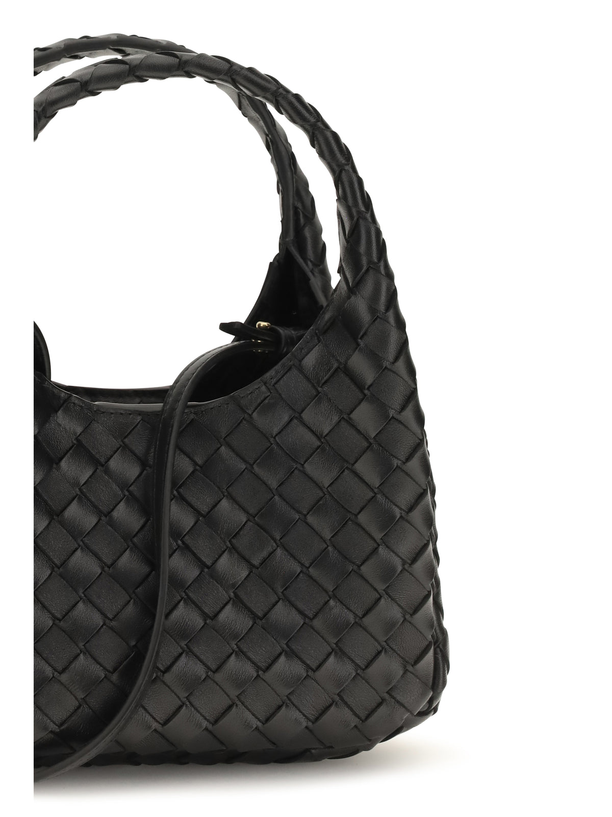 Bottega Veneta Baby Campana leather Handbag - Black-M Brass