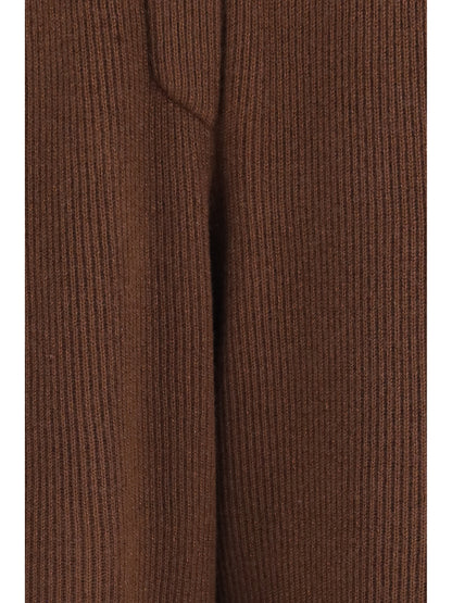 Brunello Cucinelli Cashmere-blend Pants - Cioccolato+Tabacco Dark