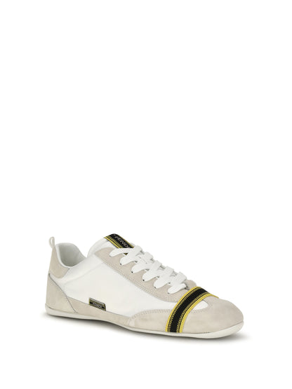 Fendi Wrap suede and fabric Sneakers - Panna+Panna+Uwhite