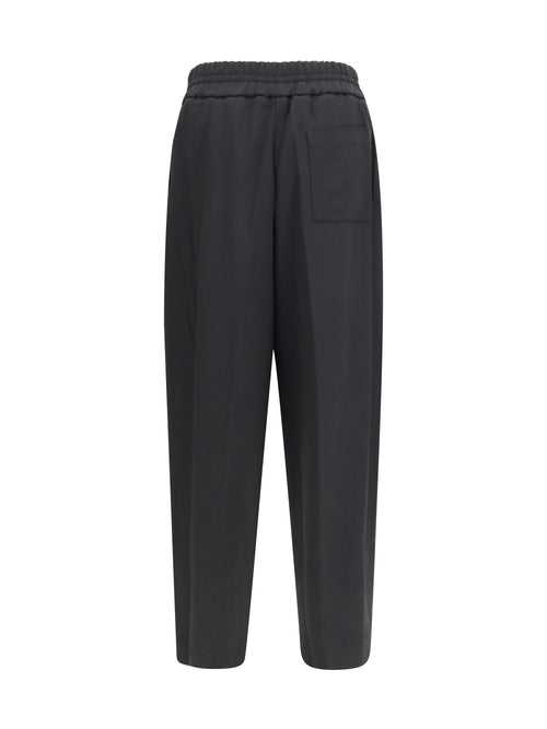 Ami Paris Wool Pants with elasticated waist - Noir