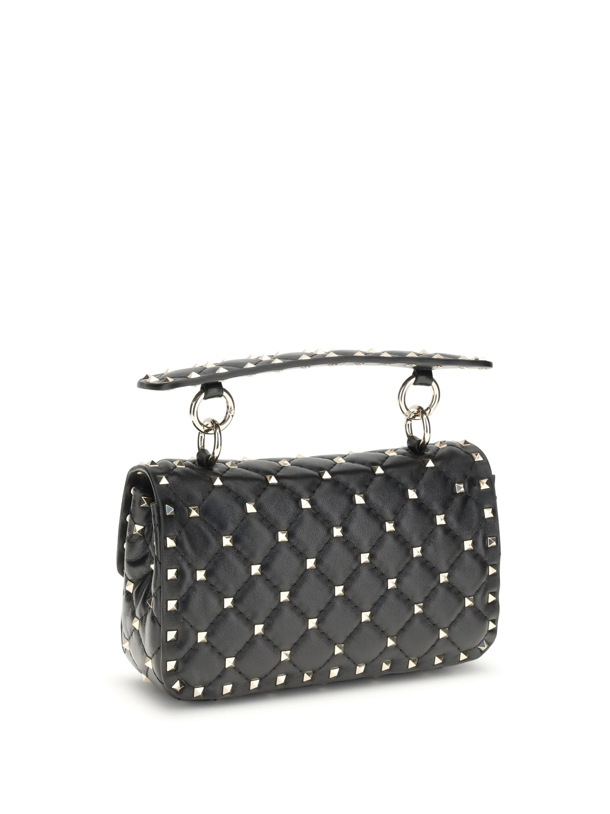 Valentino Rockstud Spike mini Top Handle Bag in nappa - Black