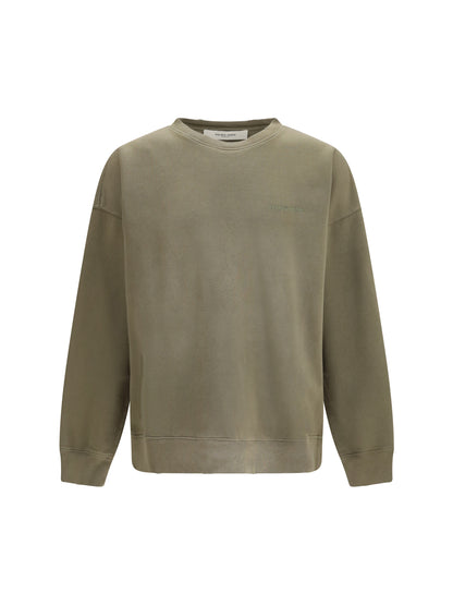 GOLDEN GOOSE Journey unisex Crew neck in garment-dyed cotton fleece