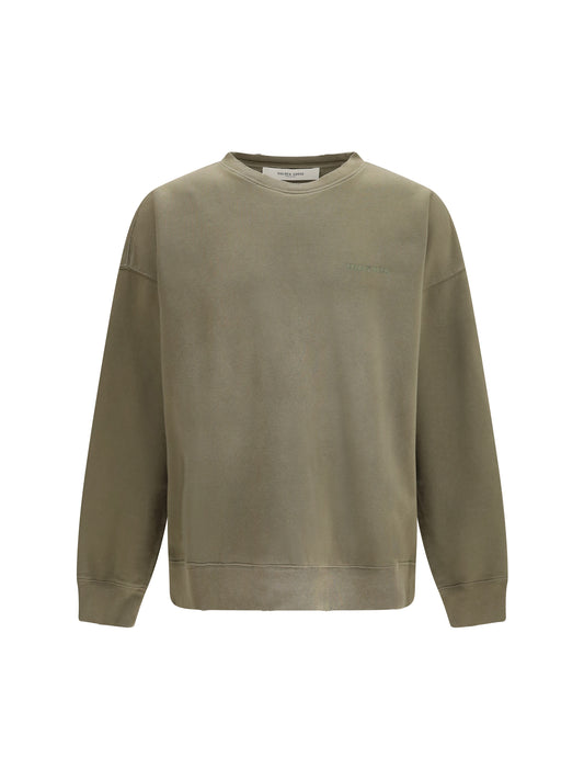 GOLDEN GOOSE Journey unisex Crew neck in garment-dyed cotton fleece