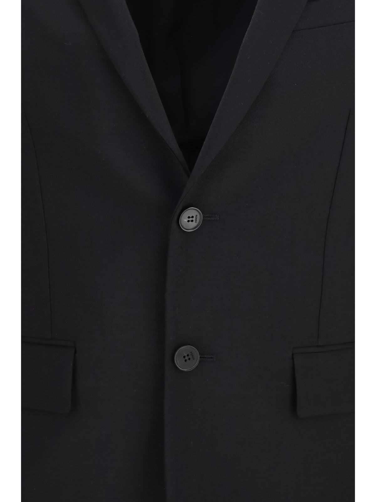 Fendi Single-breasted kid mohair Blazer - Black