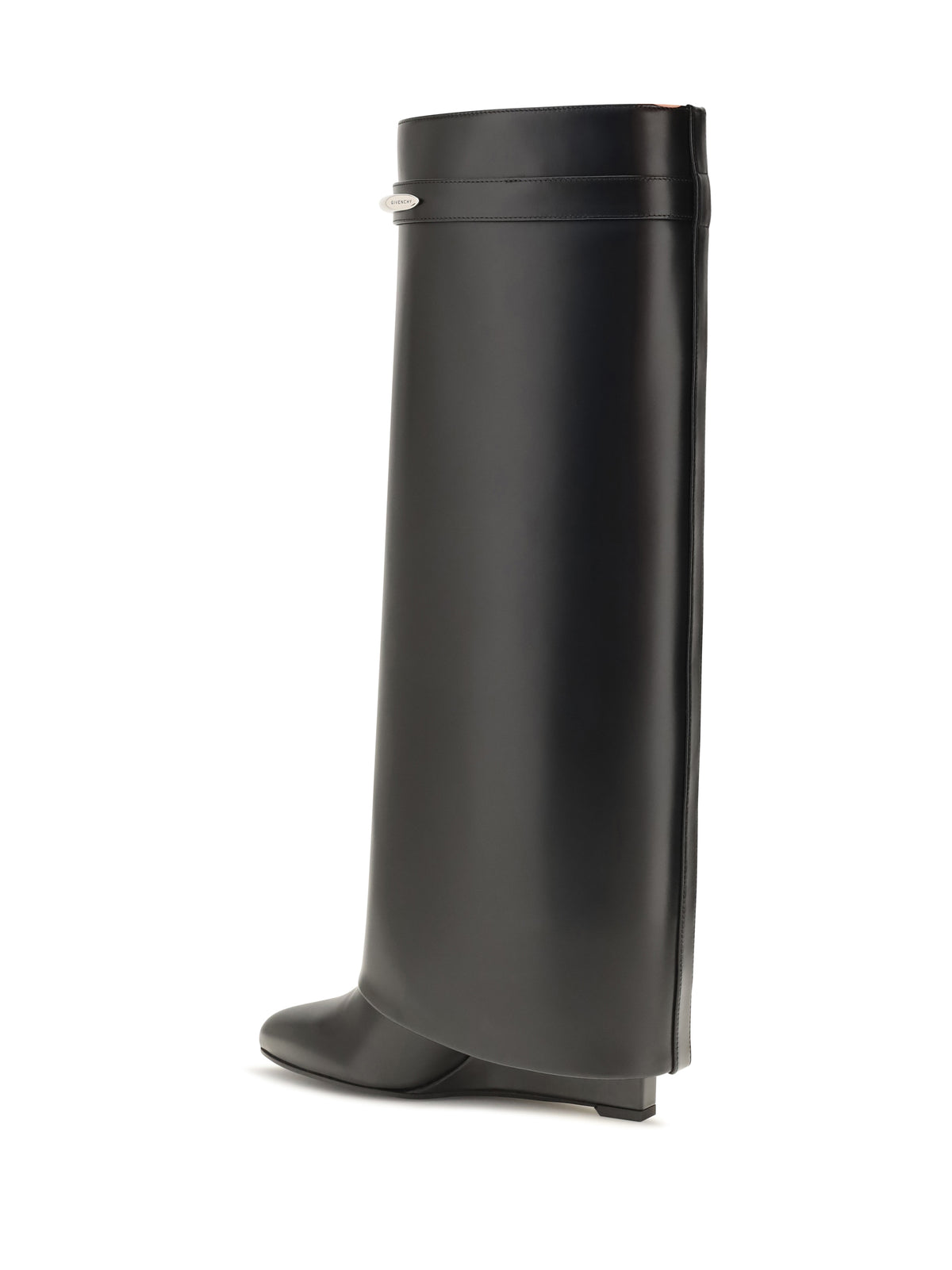 Givenchy Leather Shark Boots - Black/Silvery