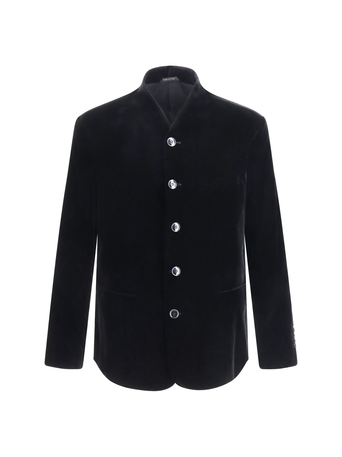 Giorgio Armani Blazer One Shot in stretch viscose and cupro velvet - Black