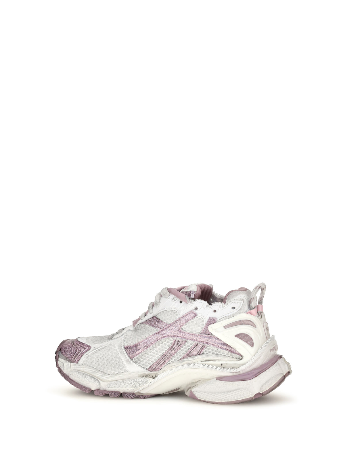 Balenciaga Runner Glitter Sneakers - White / Lilac / Pink