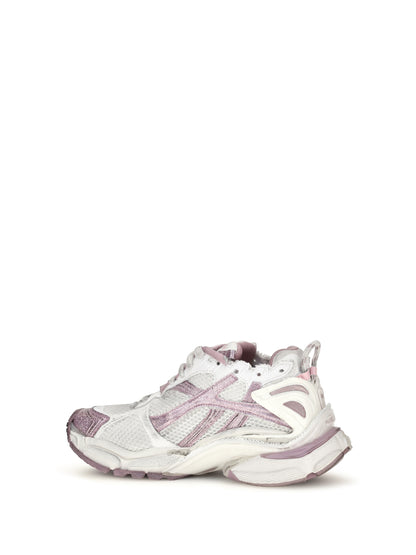 Balenciaga Runner Glitter Sneakers - White / Lilac / Pink
