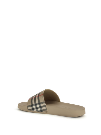 BURBERRY Check Slippers