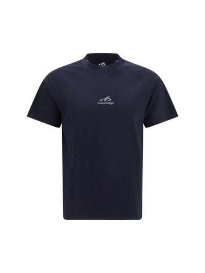 Balenciaga Long-sleeve layered T-shirt - Navy/White