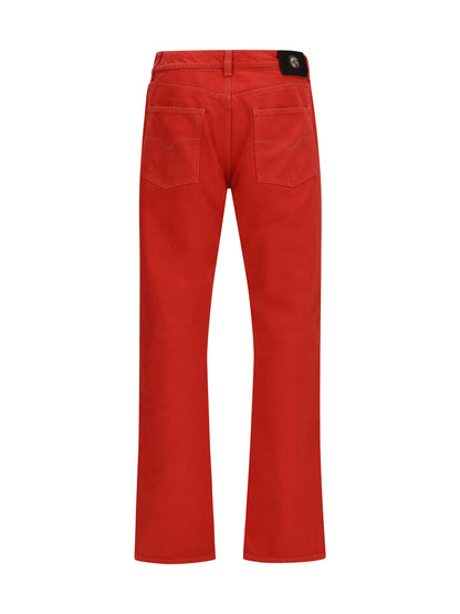 VERSACE Straight-leg cotton denim Jeans