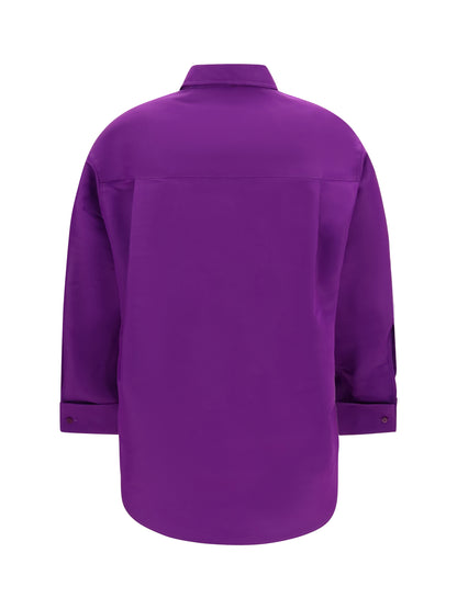 Balenciaga Asymmetric cotton Shirt - Purple