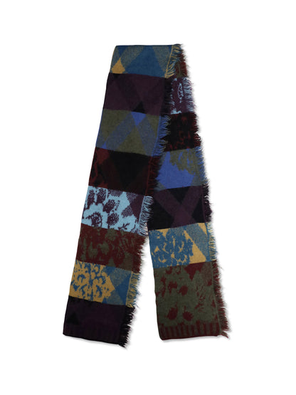 Dries Van Noten Mixed print fringed Scarf - Purple