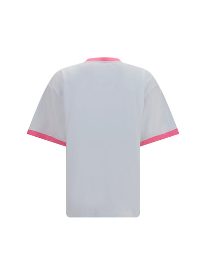 Versace Cotton jersey T-shirt - White + Guava