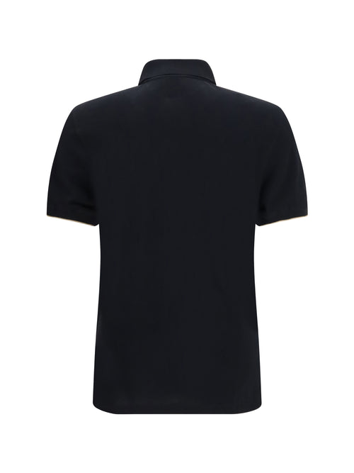 Brunello Cucinelli Cotton Polo - Nero+Amaretto