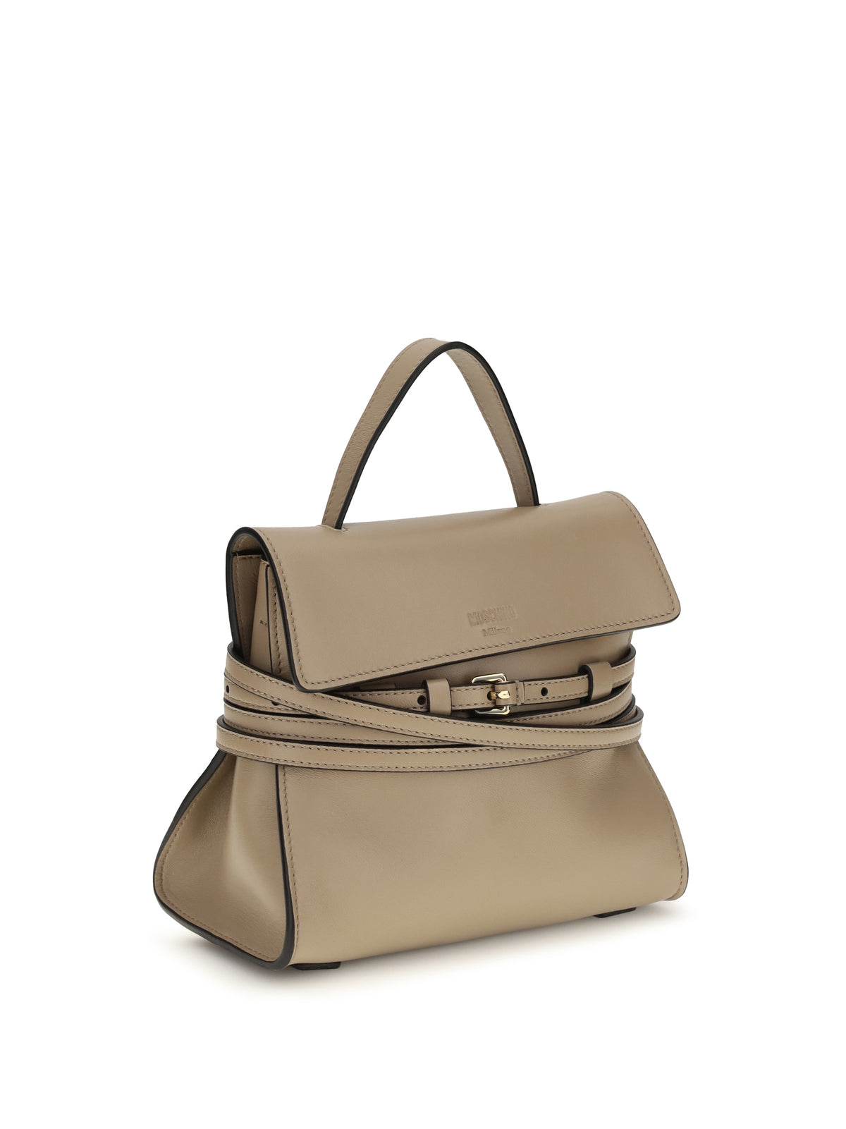 Moschino Tie Me Handbag - Ecru