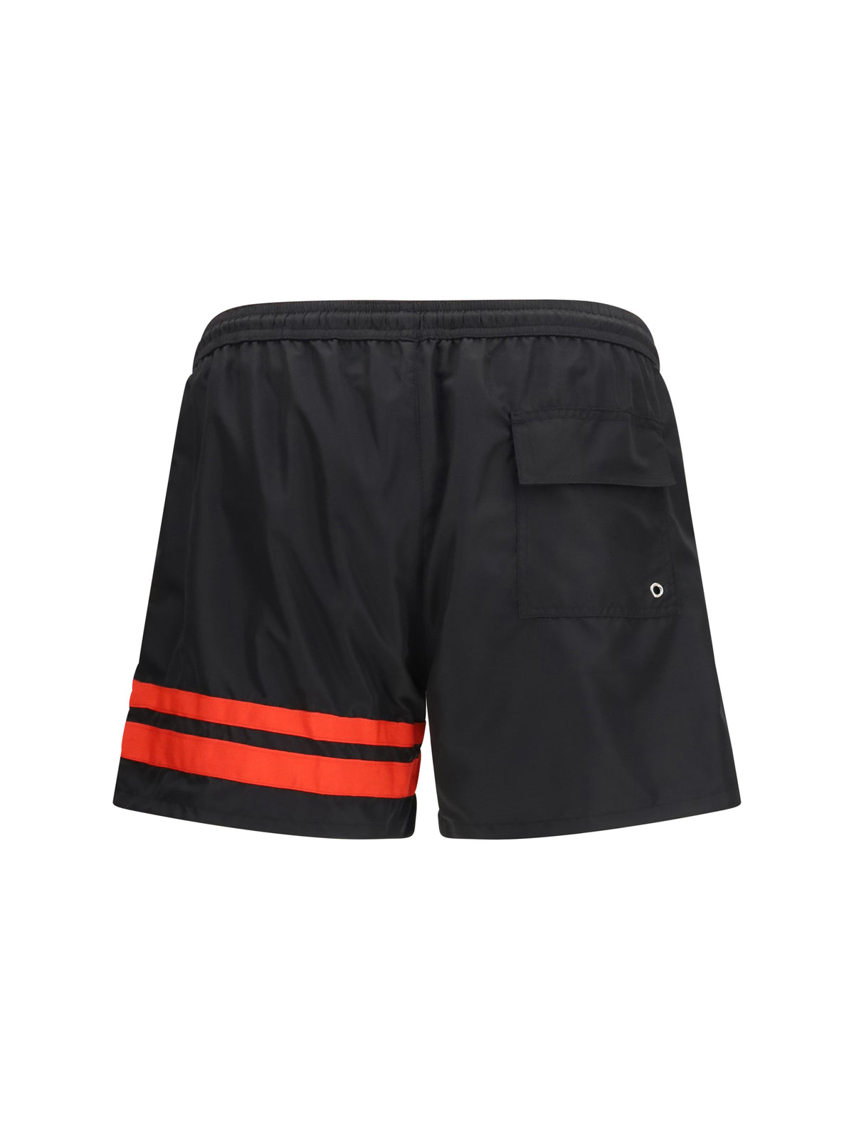 GCDS Logo Swim Shorts - Black/Red