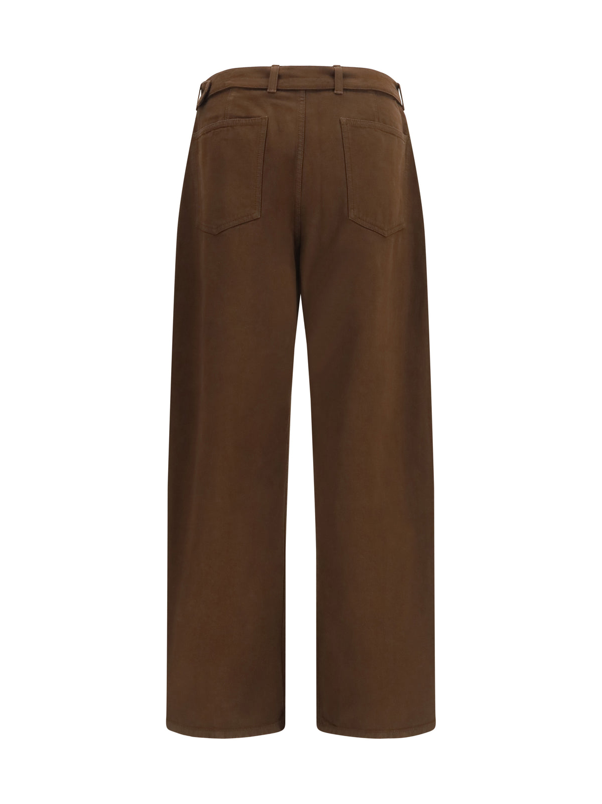Lemaire Heavy dyed twill Belted Pants - Ristretto