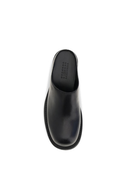 MM6 Maison Margiela Biker round toe Mules - Black