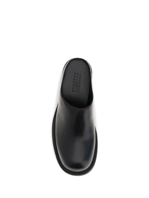MM6 Maison Margiela Biker round toe Mules - Black