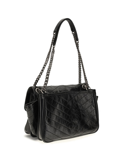 Saint Laurent Niki Tripouch Shoulder Bag - Black