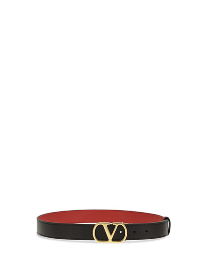 VALENTINO GARAVANI Reversible leather Belt with the VLogo Signature