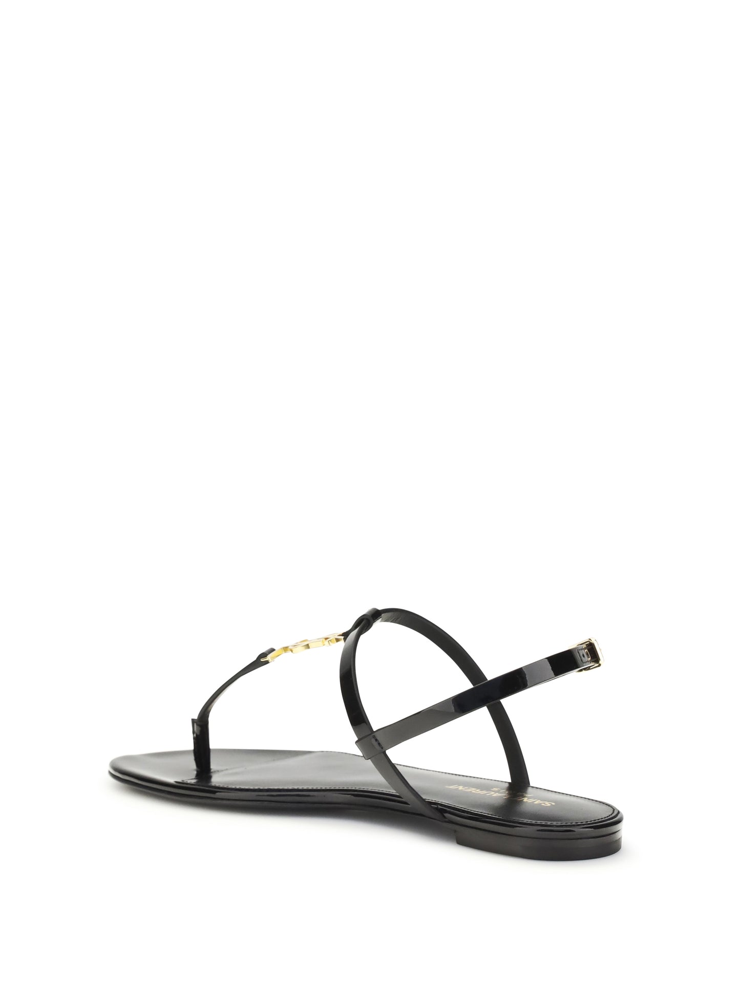 SAINT LAURENT Cassandra patent leather Sandals
