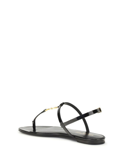 SAINT LAURENT Cassandra patent leather Sandals