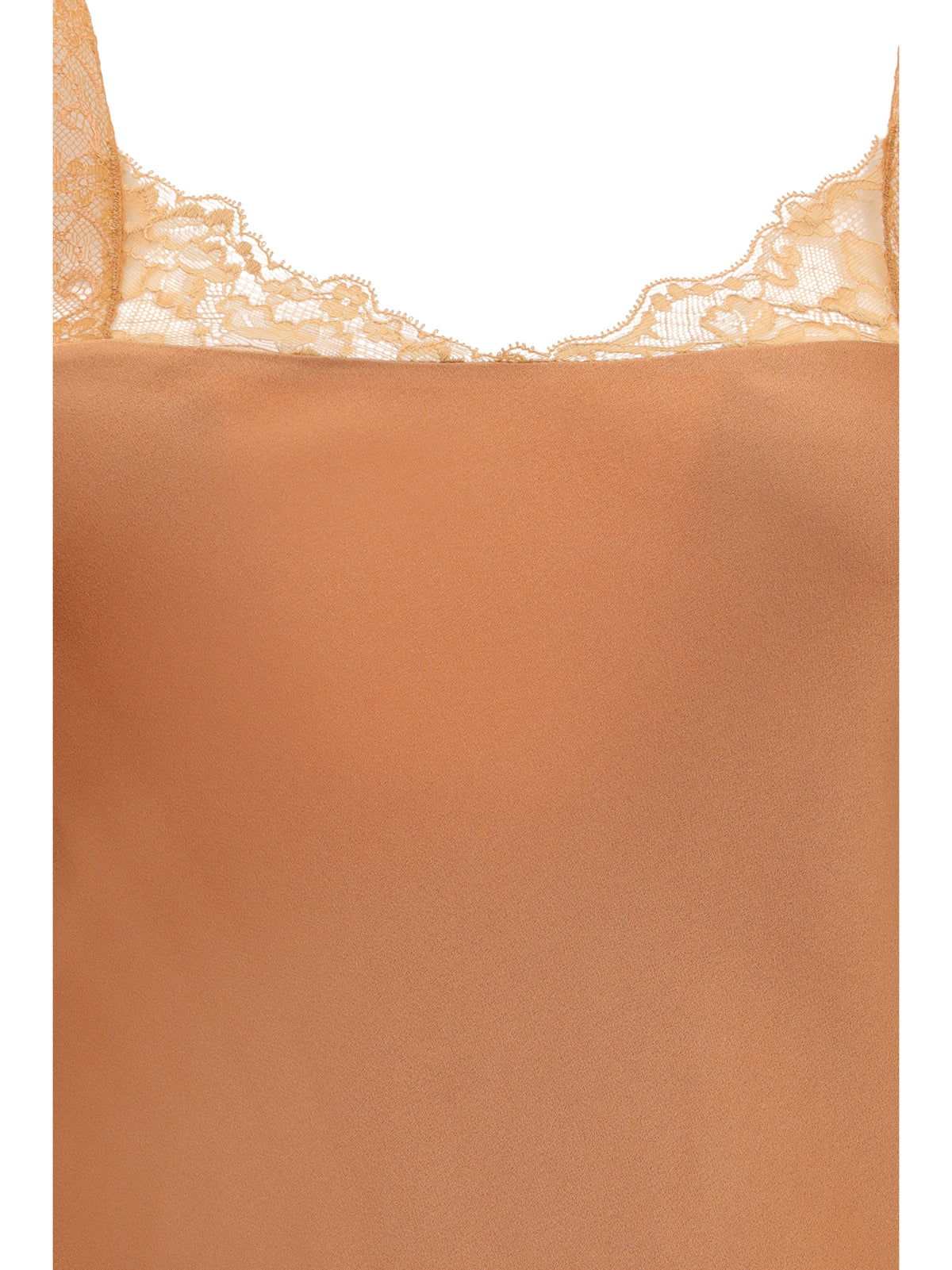 Forte_forte satin maxi Dress with lace trims - The