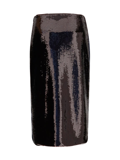 Tom Ford Sequin midi Skirt - Royal Blue + Brown