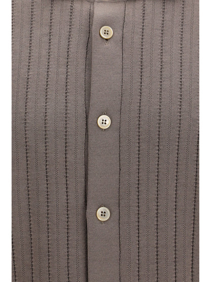 BRUNELLO CUCINELLI Cotton ribbed knit Shirt