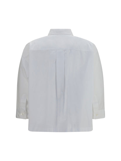 Brunello Cucinelli Cotton Shirt with monili details - White