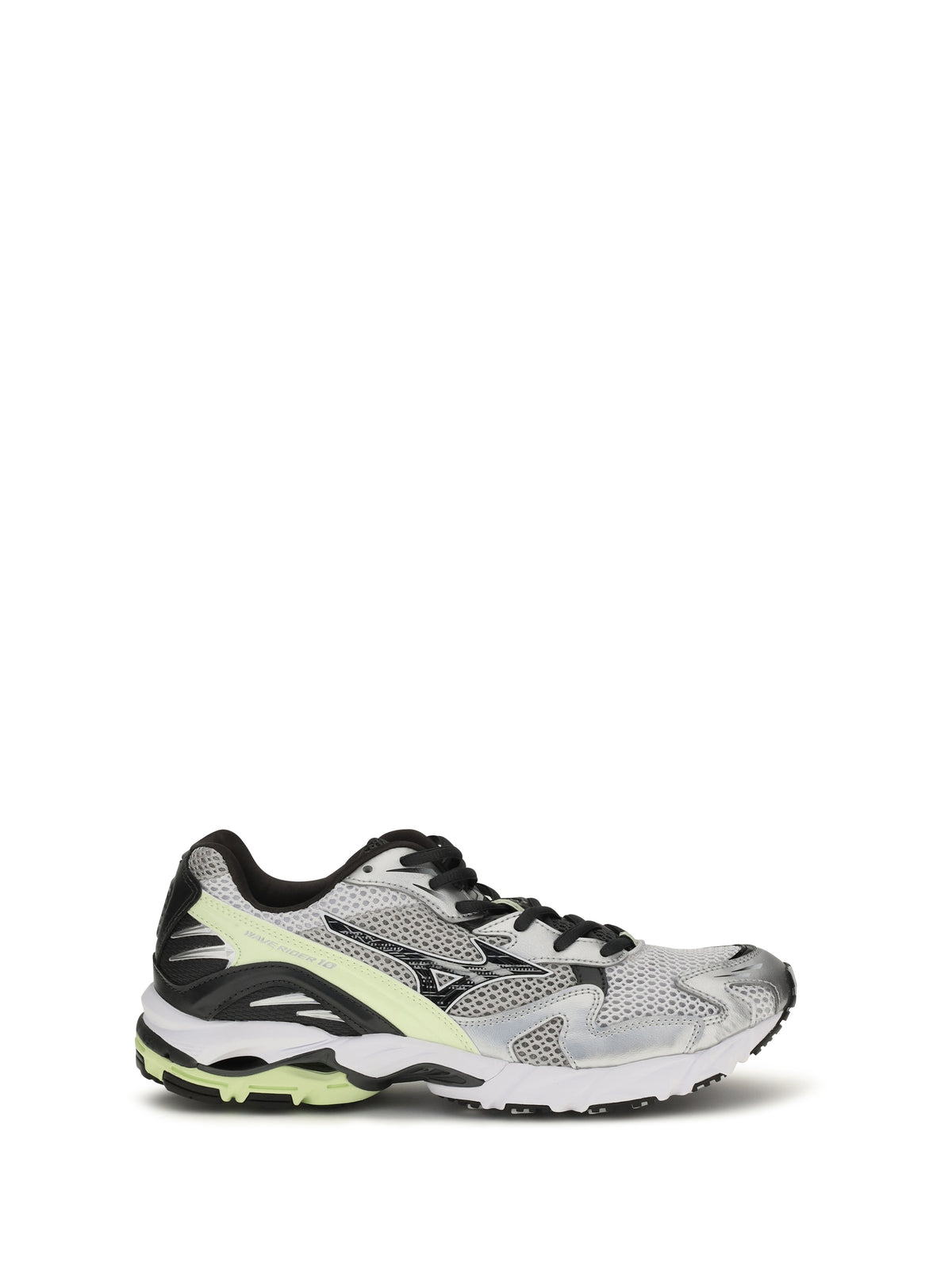 Mizuno Wave Rider 10 Sport Sneakers - Cloudscape/Black Sand/Grossular Green