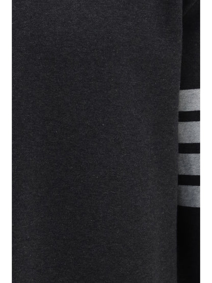 Thom Browne Colorblock Crewneck Sweatshirt with 4-bar detail - Dark Grey / Pale Grey