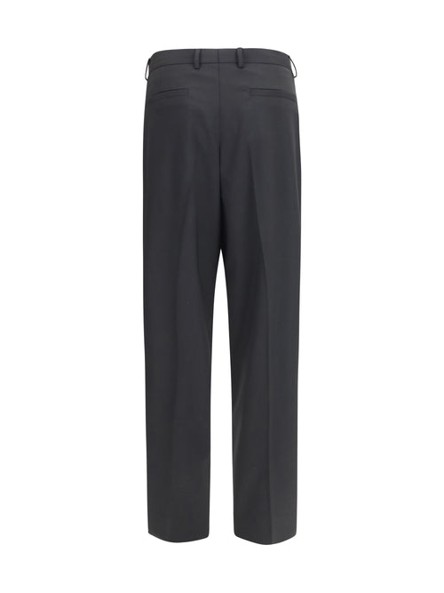 Dolce & Gabbana Wide-leg wool blend tailored Pants - Black