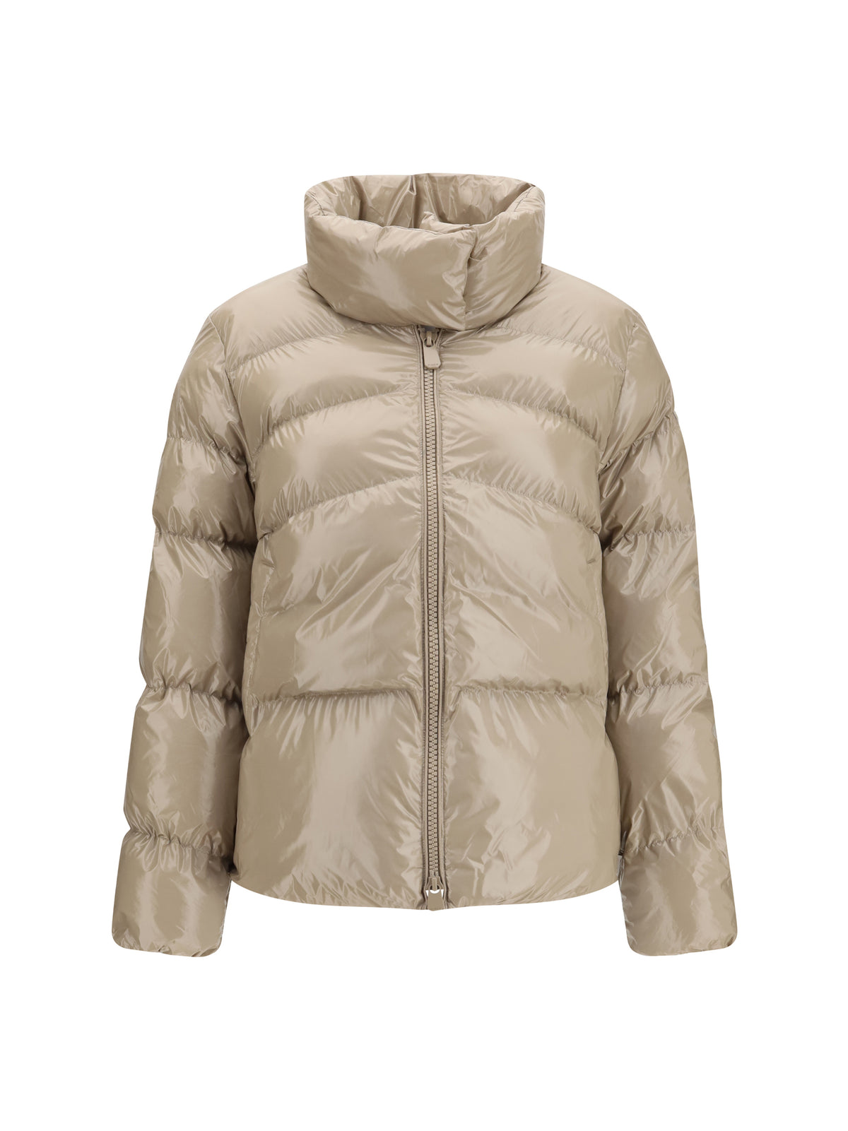 Pinko Glossy quilted Puffer Jacket - Beige-Cinciglia