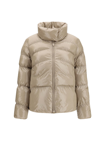Pinko Glossy quilted Puffer Jacket - Beige-Cinciglia