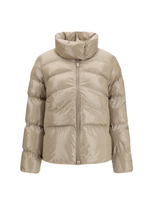 Pinko Glossy quilted Puffer Jacket - Beige-Cinciglia