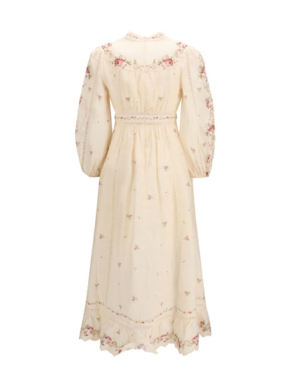 ZIMMERMANN Patience plunging midi Dress