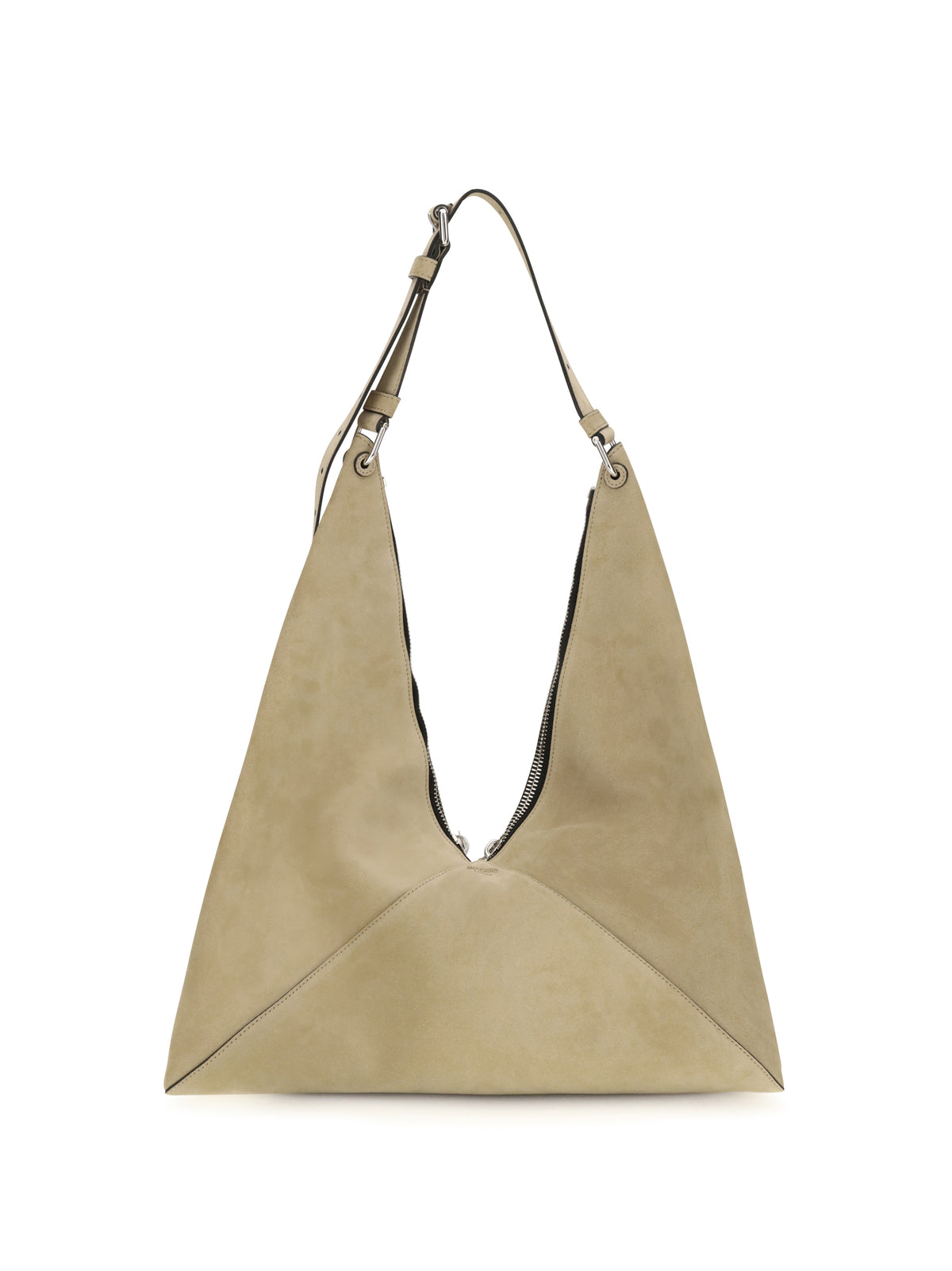 Moschino Suede Hobo Tote Bag - Ecru