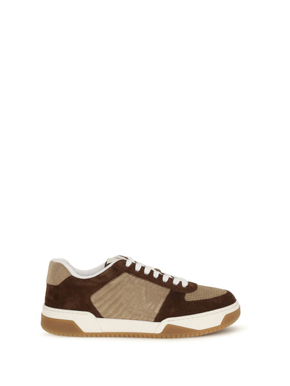 Valentino Garavani Sparry Sneakers in suede and nappa - Bark Brown-Camel/Camel/Cam/Ivo-Amb