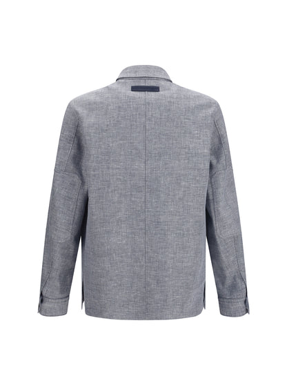 ZEGNA Crossover Shirt Jacket in linen wool and silk