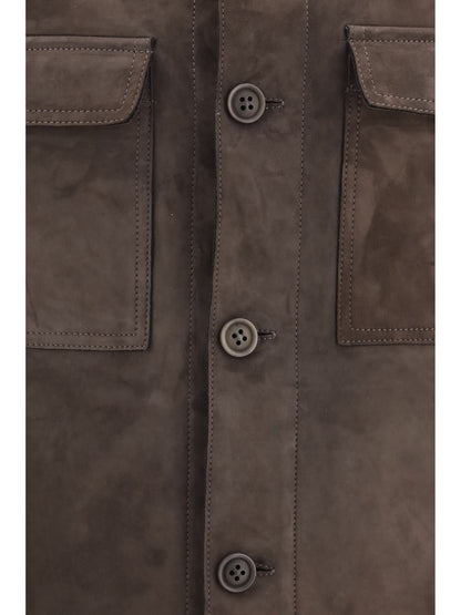 Salvatore Santoro Leather Jacket - Dark Brown